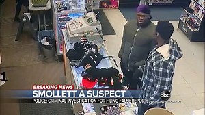57K views · 499 reactions | SMOLLETT A SUSPECT: Authorities in Chicago are now officially calling “Empire” actor Jussie Smollett a suspect in possibly filing a false police report about a hate crime – as new video shows the two brothers who say Smollett orchestrated the attack buying supplies. Eva Pilgrim with the latest development. https://abcn.ws/2X9sQkp | ABC World News Tonight with David Muir | Facebook