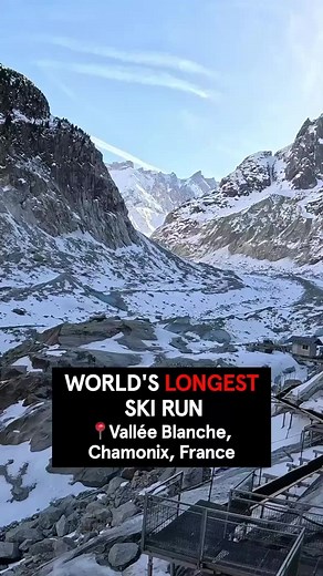 PeakRankings on Instagram: "Chamonix's Vallée Blanche is the most iconic ski run in Europe. With a claimed vertical drop of up to 9,000 feet, this French Alps run at @chamonixmontblanc has made a name for itself as the longest lift-served ski descent in the world. We hired a guide to take us down this backcountry descent, but the Vallée Blanche is far from your typical ski run. Not only does it not technically exist within the bounds of a ski resort, but the descent is so dangerous that you need