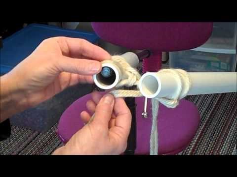 Lesson #1: Stationary Rod Knitting Intro - Big Stitch Knitting on PVC Pipe