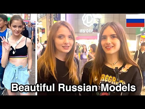 Beautiful Russian models interview in Tokyo, Japan