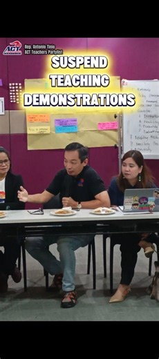 TANGGALIN ANG DEMO TEACHING SA CLASS OBSERVATION! ❌❌ Sa naganap na consulation kasama ang DepEd BHROD-HRDD ukol sa #ClassObservation , diniin ni ACT Teachers Partylist Rep. Antonio Tinio na TEACHING DEMONSTRATION ang ni-rerequire ng kasalukuyang class observation. Iginiit ni Rep. Tinio na dapat ay tanggalin ang demo teaching na pahirap at dagdag stress sa ating mga guro. #ClassDemonstration #ClassroomObservation #COT | ACT Teachers Party-List