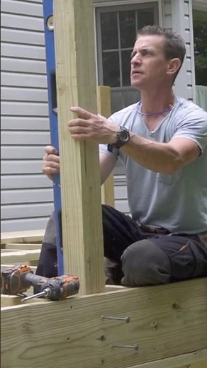 Decks that are above 30” off the ground need guard posts