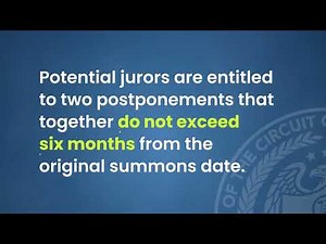 How to Request a Postponement or Excusal from Jury Duty
