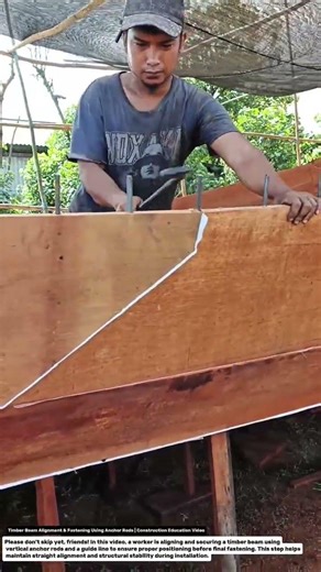 Timber Beam Alignment & Fastening Using Anchor Rods | Construction Education Video.