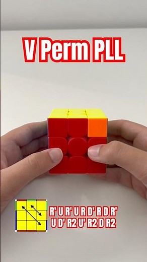 How to solve the V Perm on a 3x3 Rubik’s Cube #shorts #rubikscube #cubing #algorithm #speedcubing