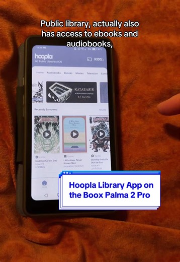 Hoopla Overview on Boox Palma 2 Pro
