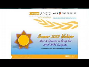 Summer 2022 ANCC APRN Webinar