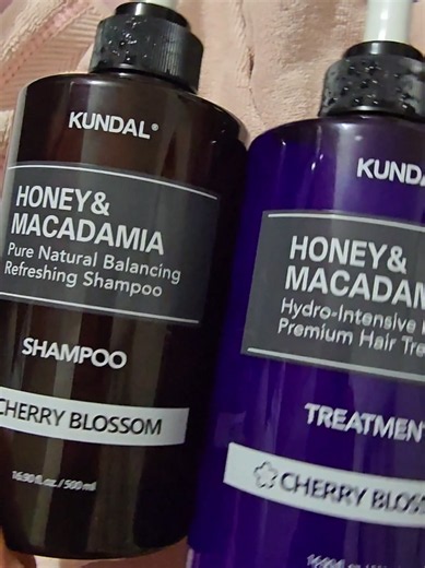 Kundal Honey Macadamia Shampoo and Treatment cherry blossom Korean haircare Sulfate Free #kundalshampoo #kundaltreatment #kundalhaircare #koreanhaircare #haircare