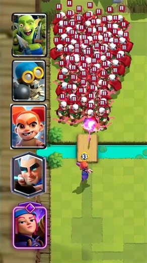 Level 33 EVO Valkyrie vs 100 Magic Archers 🤯🔥 INSANE Battle! #ClashRoyale #Shorts