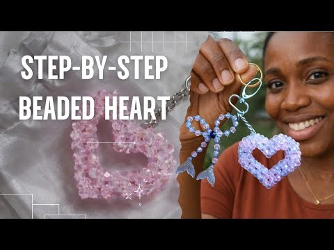 How to Make a Beaded Heart Keychain | Easy Step-by-Step Beading Tutorial for Beginners