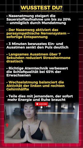 Entfessle Deine Energie: Das Geheimnis der Nasenatmung 🤯💨