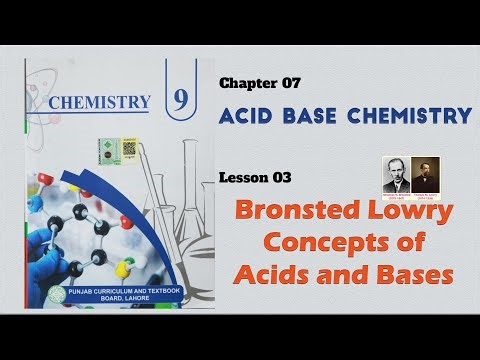 Class 9 Chemistry |New Book Chapter 7 Lecture 3|Bronsted-Lowry Concept of Acids & Bases🧪Punjab Board