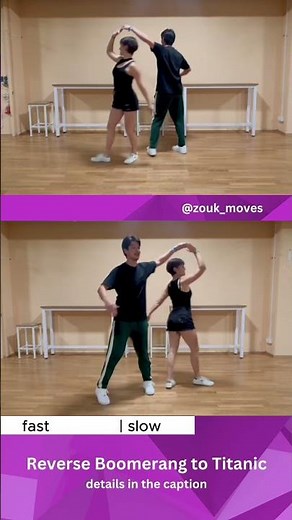 Reverse Boomerang to Titanic (@zouk_moves - Brazilian Zouk Moves Glossary, Tutorials)