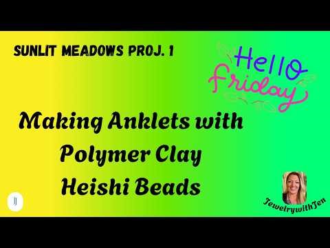 Making Summer Anklets with Polymer Clay Heishi Beads #anklets #jewelrytutorial