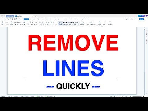 How To Remove Lines In WPS Office - [ Delete Horizontal Line ]