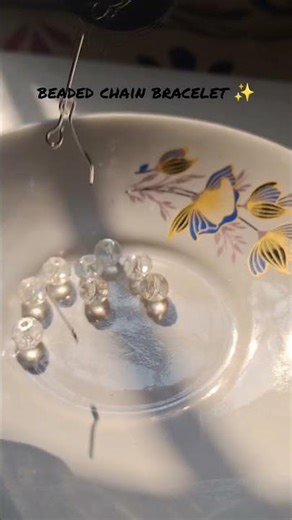 Beaded chain bracelet 🌷 made in home 🌸