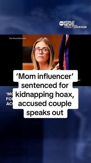 The couple wrongly accused of kidnapping #mominfluencer Kathleen Sorenson’s children in a #California parking lot are speaking out after Sorenson was sentenced to one month in jail for filing a false police report. Zohreen Shah reports. #WorldNewsTonight #ABCNews #News #KathleenSorenson #hoax