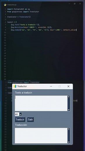 Así puedes crear un traductor de texto con Python #shorts