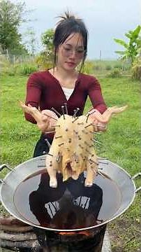 Cooking yummy deep fried chicken braised recipe