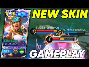 Solar Spark Gatotkaca New SPECIAL Skin Gameplay - Top 1 Global Gatotkaca by TT: KING BLIZZHADE - ML