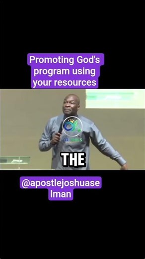 Promoting God's program using your resources #capcut #apostlejoshuaselman#gospel#faith#light#fyp