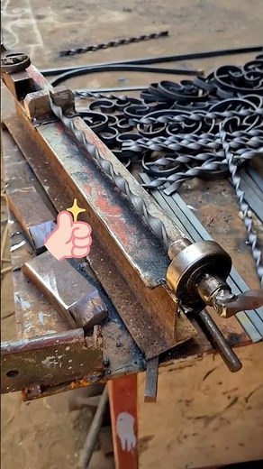 Spiral bending process of wrought iron parts with creative tools
