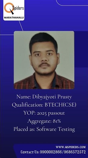 My Placement journey as Software Tester from QSpiders Marathahalli