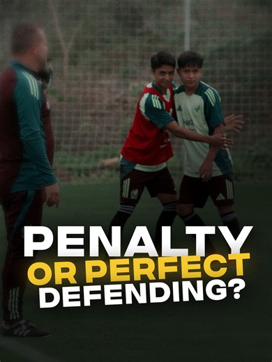 This isn't a penalty - but this is? Do you agree? Omar Tapia Jaramillo demonstrates the correct defensive behaviour in the penalty area, striking the fine balance between conceding a penalty and making life as difficult as possible for the opposing attackers. #FIFATrainingCentre #FTC #FootballTraining #FootballDrills #Training #FootballExercise #FootballCoach #Football