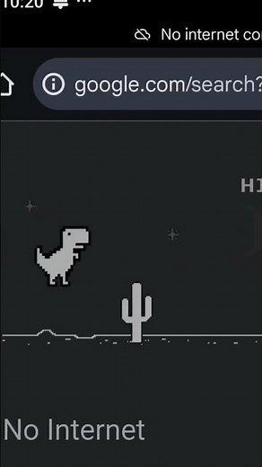 Chrome offline Dino game for fun
