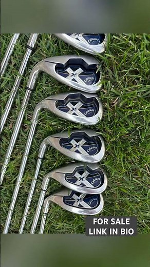 FOR SALE 479.47$ Callaway X-18 Full Iron Set 3-LW (11 Clubs) Uniflex Steel Very Rare Left Handed