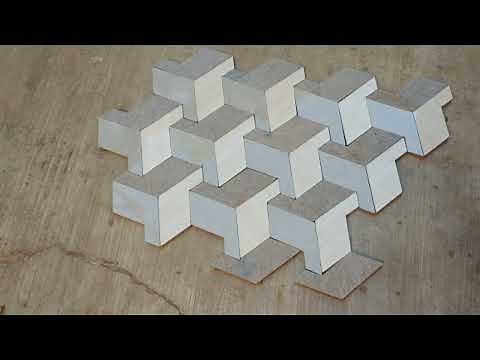 Easy-to-follow 3D rhombus design