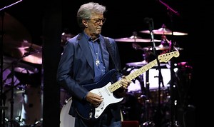 Eric Clapton appears on the red carpet in 2018