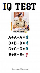 489 reactions · 2K comments | IQ Test Only For Genius..❤️ #instagram #iqtest #puzzle #riddles #math #maths #mathematics #mathtricks #cgl #ssc #iq #mathgames #mathjokes #mathrock #reelsinstagram | Study with amar | Facebook