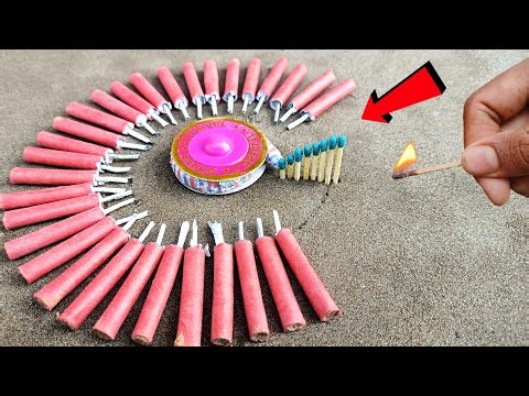 Unlimited Diwali Bijli Crackers vs Pink Ground Chakkar Amazing experiment 🥶 | Fireworks Experiment |