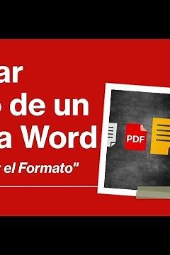 Cómo Copiar Texto de un PDF a Word Manteniendo el Formato Correcto - Tutorial Fácil