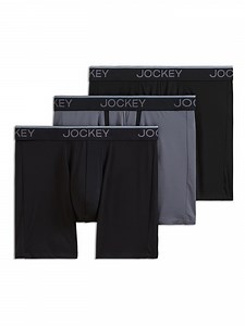 Jockey Essentials® Men's Zero Chafe Pouch Boxer Brief, 6" Inseam, Pack of 3, Separation Underwear, Comfort Workout Underwear, Sizes Small, Medium, Large, Extra Large, 2XL, 3XL, 6849 - Walmart.com