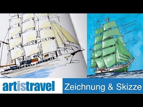 So zeichnet man Schiffe