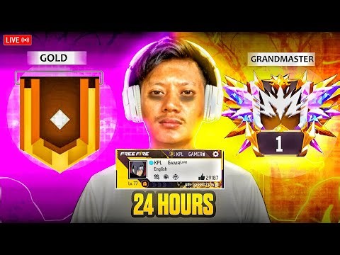 🔴LIVE - 24 Hours Nonstop RankPush Gold to #grandmaster Top 1 #foryourpage#shortsfeed#freefire