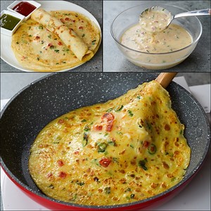 Quick & Healthy Breakfast Recipe | Vegetable Crepe Recipe | Liquid Dough Crepe Recipe | Crepe Snacks | N'Oven Foods