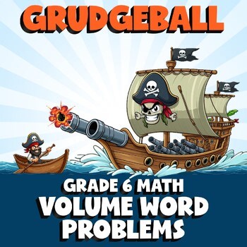 Volume Word Problems GRUDGEBALL Math Game - No Prep Grade 6 Review