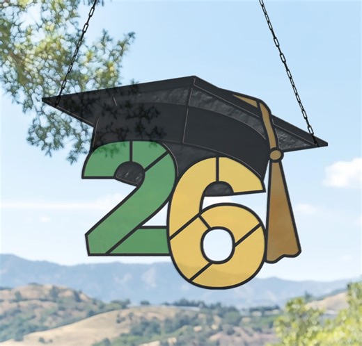 Stained Glass Graduation Cap Pattern: Class of 2026 Gift (digital Download) - Etsy