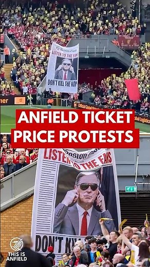 HUGE protest as Liverpool fans fight rising ticket prices