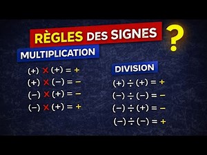 Règle des signes : multiplication et division expliquées avec exemples