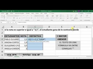 FUNCIÓN SI EXCEL