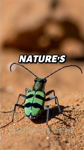 This Tiny Beetle Runs Faster Than a Sports Car (Size-Wise)! 😵#facts#insects#nature
