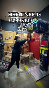 Her knee completely gave out 😭 #fail #shorts