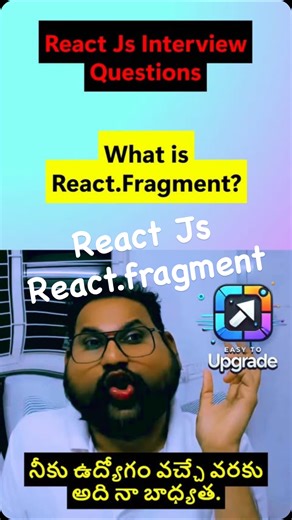 Sunil Kumar Edumala | What is React.Fragment? ⚛️ ✅ Interview Answer React.Fragment allows returning multiple elements without adding extra DOM nodes. 🧠 Telugu... | Instagram