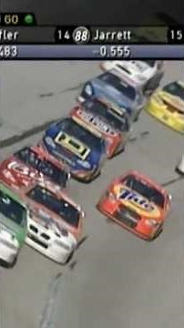 High intense drama in the waning laps of the 2001 EA Sports 500 #nascar #shorts