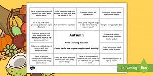 Autumn Home Learning Activities Overview