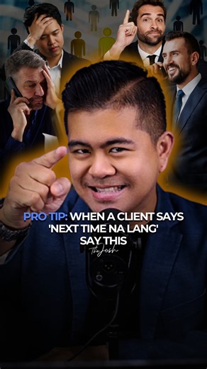 643K views · 14K reactions | "Next time na lang” is not a no. It’s a test. If you just say “Okay, sige po!” the deal dies. Here’s the strategic script to uncover the real objection and keep it alive. #TheJosh #VoiceboxUniversity #MarketingTips #sales #StrategicSales #GrowthMindset #CustomerExperience #SalesTips #CommunicationSkills #B2BSales #SalesPsychology #SalesSuccess | The Josh | Facebook